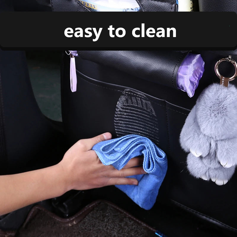 Universal PU Leather Car Seat Back Storage Organizer – Premium Quality