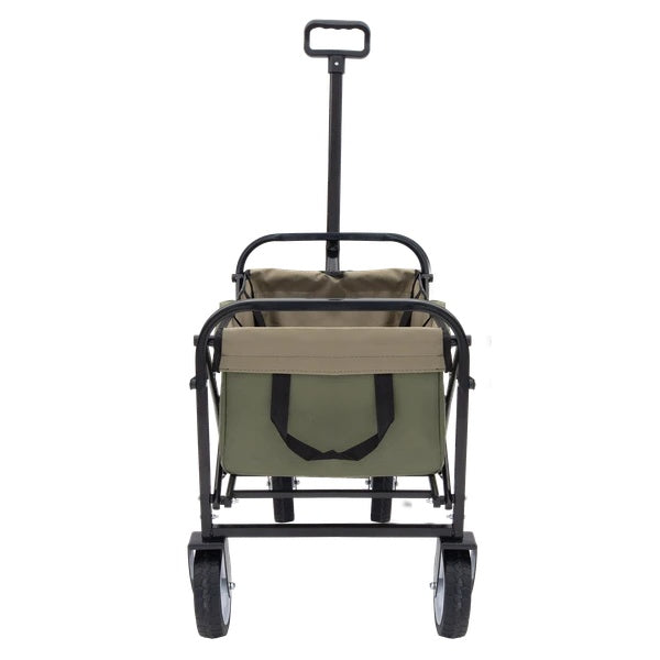 Collapsible Foldable Wagon Cart With Strapping System, Beach Wagon