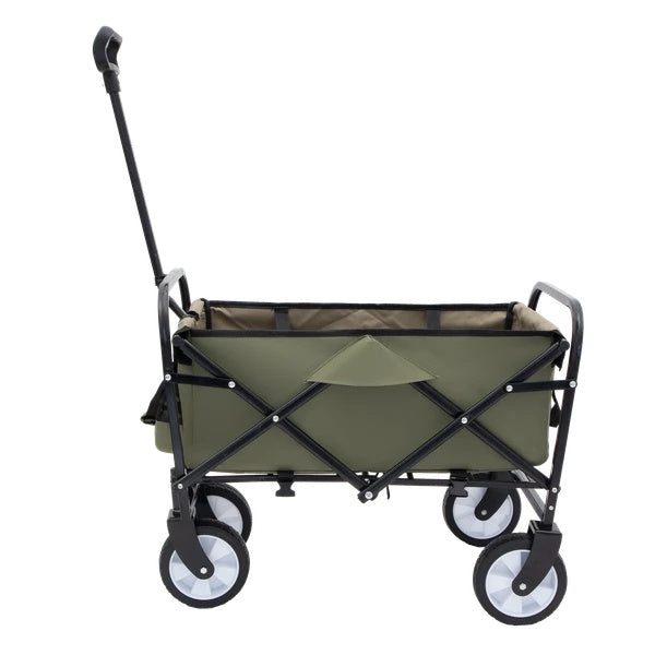 Collapsible Foldable Wagon Cart With Strapping System, Beach Wagon